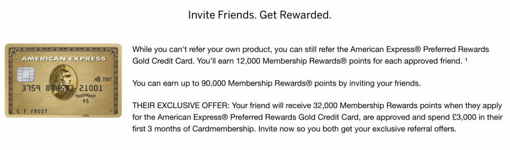 American Express Gold Credit Card Exclusive Membership Rewards Offer